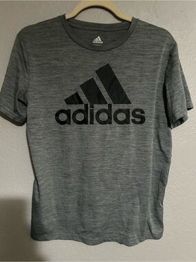 adidas Gray Heather Tee with Black Logo
